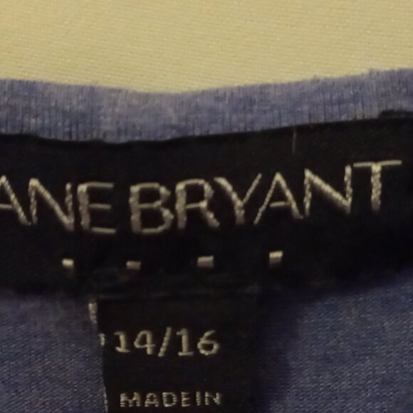 Lane Bryant Blue 3/4 Sleeve Top  Size 14/16 - Picture 4 of 5